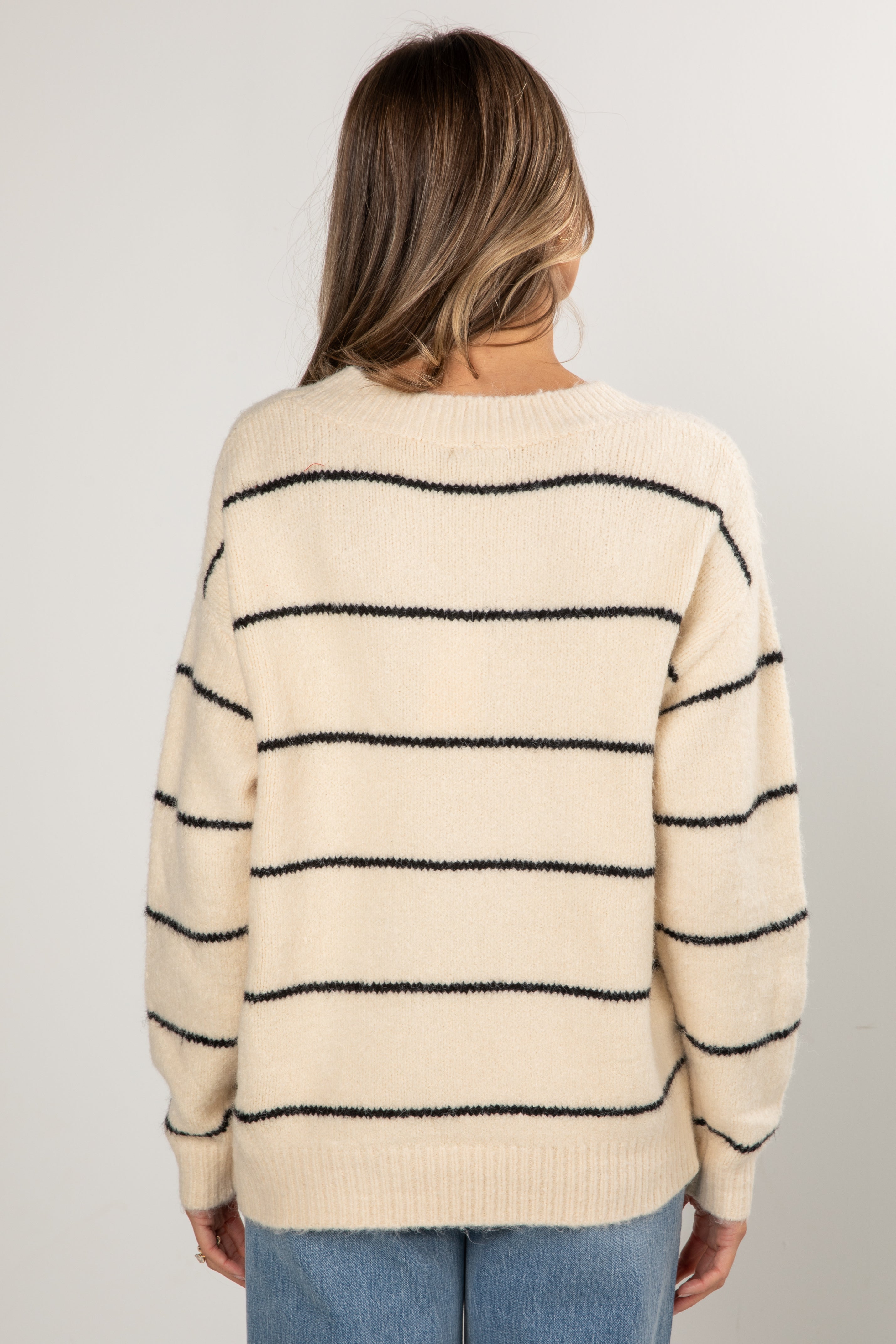 FINAL SALE - Frostline Cream Stripe Sweater